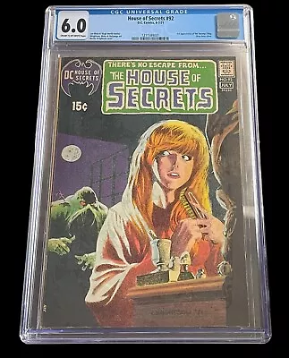Buy House Of Secrets #92 CGC 6.0 C/OW PGS 1st  Apr Of Swamp Thing DC Comics 1971 🔑 • 1,479.11£