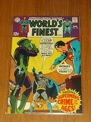 Buy World's Finest #183 Vf- (7.5) Dc Comics Superman Batman March 1969 • 19.99£