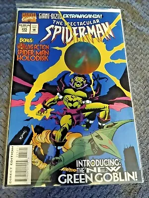 Buy SPECTACULAR SPIDER-MAN #225 NM Hologram Cover - 1st App. Green Goblin IV 1995 • 7.93£