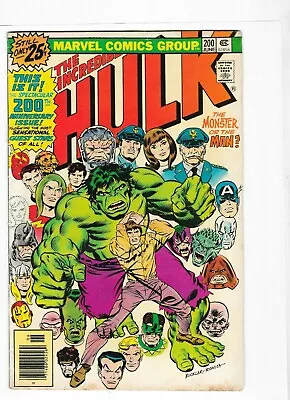 Buy 1976 Incredible Hulk #200 Marvel Comics Anniversary Issue Newsstand Variant • 7.77£