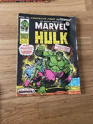 Buy The Mighty World Of Marvel Starting The Incredible Hulk No 105 October 5 1974 • 5£