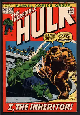 Buy Incredible Hulk #149 6.5 // 1st Appearance Of The Inheritor Marvel Comics 1972 • 22.39£