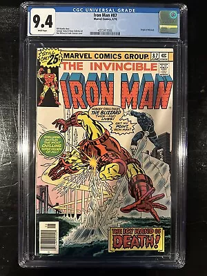 Buy Iron Man #87 CGC 9.4 (Marvel 1976)  White Pages!  Origin Of Blizzard! • 68.36£