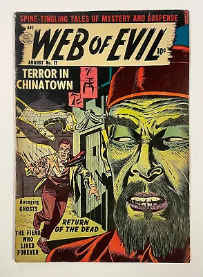 Buy Web Of Evil #17. August 1954. Quality Comics. Vg+. Golden Age! Opium Crisis! • 250£