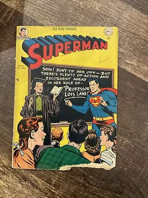 Buy DC Comics 1950 SUPERMAN #64 GOLDEN AGE ISSUE 10 CENT COVER PRICE PRANKSTER • 98.83£