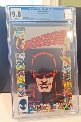 Buy Daredevil #236 CGC 9.8 WHITE Pages Marvel  25th Anniversary Cover!  • 79.03£
