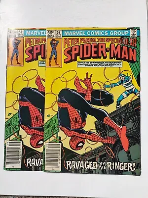 Buy Peter Parker The Spectacular Spider-Man  #58 Marvel 1981 (lot Of   2) 🕷️🕷️ • 7.89£