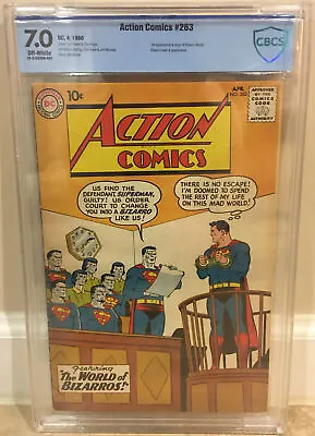 Buy Action Comics #263 Cgc 7.0 1st Appearance And Origin Of Bizarro World Bizarro • 515.44£