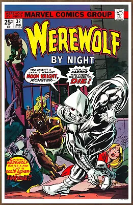 Buy Werewolf By Night #32  POSTER Art Print '92 Moon Knight Gil Kane • 8£