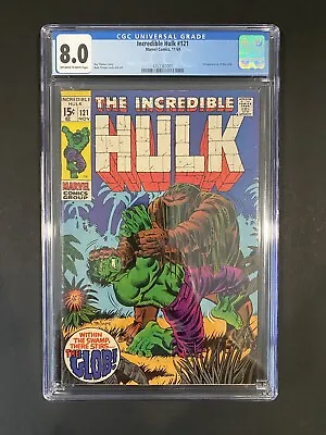 Buy The Incredible Hulk #121 CGC Graded 8.0 1969 The Glob!! • 240.45£