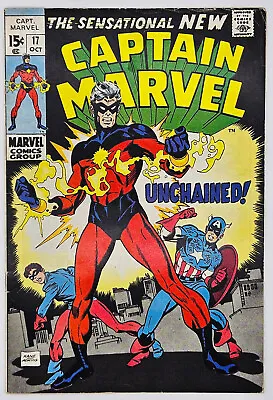 Buy Captain Marvel #17 1969 1st New Captain Marvel Appearance! Tape On Inside Cover. • 15.83£