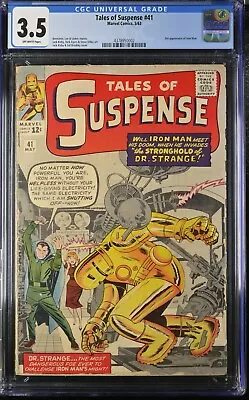 Buy Marvel Tales Of Suspense #41 🌜 CGC 3.5 OW🌛 3rd Appearance Iron Man 1963 • 278.01£