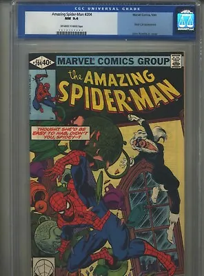 Buy Amazing Spider-Man #204 CGC 9.4 (1980) Black Cat • 71.23£
