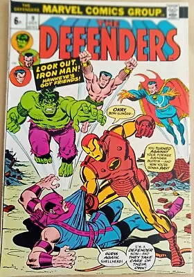 Buy Defenders #9 - FN-  (5.5) - Marvel 1973 - UK 6p Price Variant - Vs Avengers • 12.50£