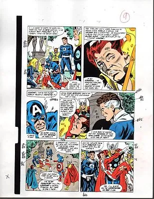 Buy Original Avengers 301 Marvel Color Guide Art:Fantastic Four/Thor/Captain America • 44.48£
