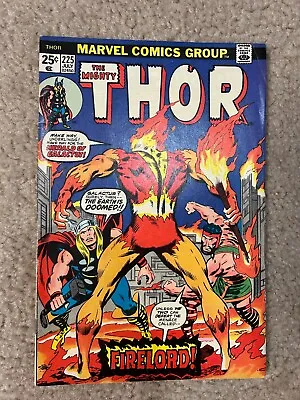 Buy Thor #225  1st Appearance Of Firelord! John Buscema Cover! Marvel 1974 • 47.51£