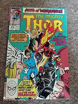 Buy Thor #412 Key 1st App Of The New Warriors High Grade Marvel Comics 1989 • 9.99£