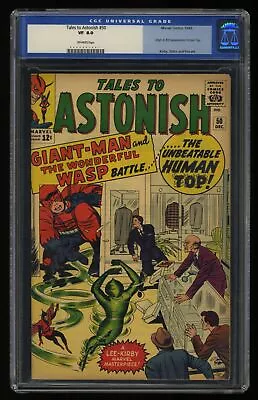 Buy Tales To Astonish #50 CGC VF 8.0 Off White 1st Human Top! Jack Kirby! Stan Lee! • 291.12£