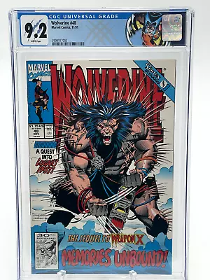 Buy Wolverine #48 1991 CGC 9.2  Custom Wolverine Label - WP's Beautiful For Display! • 78.27£