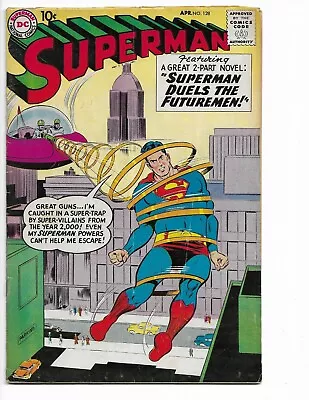 Buy Superman 128 - Vg- 3.5 - Bruce Wayne - Lois Lane - Red Kryptonite (1959) • 50.40£