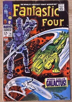 Buy Fantastic Four # 74 - Galactus, Silver Surfer Cover G/VG Cond. • 31.97£