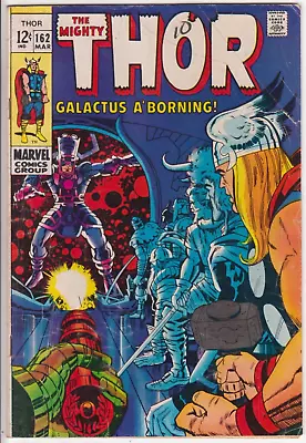 Buy The Mighty Thor #162, Marvel Comics 1969 VG- 3.5 Stan Lee/Jack Kirby Galactus • 19.77£