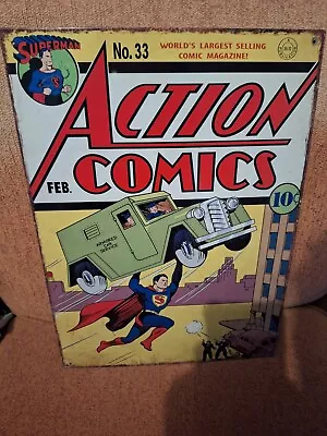 Buy Action Comics No.33 Superman Metal Poster • 5£