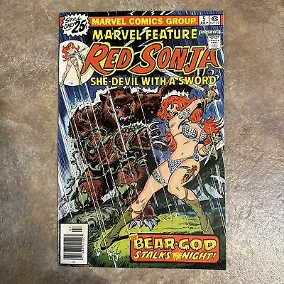 Buy 1976 Marvel Comics Marvel Feature #5 Newsstand Vf+ 8.5  Red Sonja She-devil • 11.55£