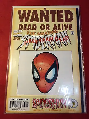 Buy Marvel Comics The Amazing Spider-Man #432 1998 Wanted Poster Variant • 7.89£
