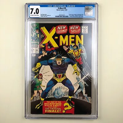 Buy (Uncanny) X-Men #39 (1967) CGC 7.0, New Costumes, Death Of Mutant Master • 199.88£
