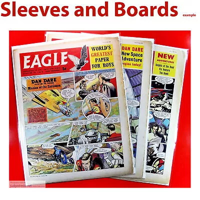 Buy 1950 1960 Big Eagle Comic Bags ONLY / Sleeves [In Stock] Size8 X 10 For # 1 Up # • 22.99£