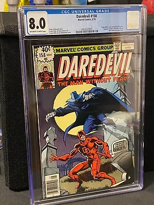 Buy Daredevil #158 1979 CGC 8.0 Frank Miller Run Begins! Free Shipping! • 156.83£