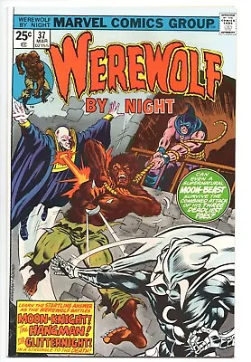 Buy WEREWOLF BY NIGHT W/MOON KNIGHT Vol. 1 #37 March 1976 MARVEL Comic USA Book VF+ • 55.33£