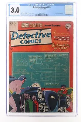 Buy Detective Comics #156 - DC 1950 CGC 3.0 New Classic Batmobile. • 790.73£