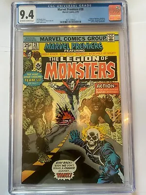 Buy MARVEL PREMIERE #28 1st Legion Of Monsters Marvel Comics 1976  CGC 9.4 • 599.95£