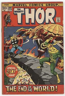 Buy Mighty Thor 200 Marvel 1972 VG FN John Busema Loki Warriors Three Odin • 8.70£