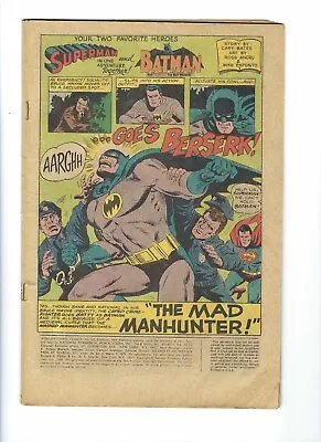 Buy Superman And Batman World's Finest No. 182 The Mad Manhunter Comic Book  • 1.58£