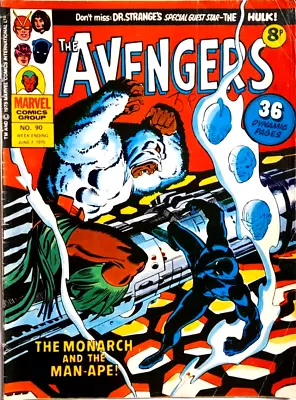 Buy The Avengers UK Comic No #90 June 7 1975 MARVEL Savage Sword Of Conan • 5.98£