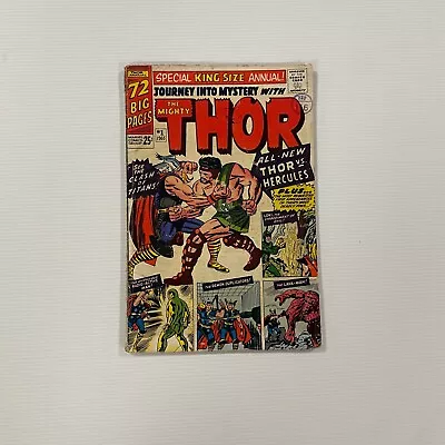 Buy The Mighty Thor King Size Annual #1 1965 VG- Cent Copy Pence Stamp • 240£