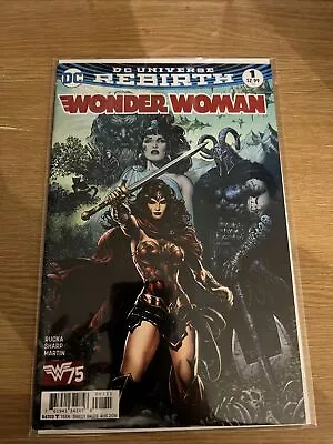Buy Wonder Woman Rebirth #1 - Rare 75th Anniversary Print - Aug 2016 DC Rebirth • 1.99£