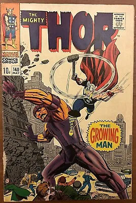 Buy Thor #140 - 1st Appearance The Growing Man! / Kang Appearance! (Marvel 1967) • 17.99£
