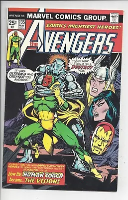 Buy Avengers #135 VF- (7.5) 1975 - Origin Of Vision And Moon Dragon - Starlin Cover • 19.76£
