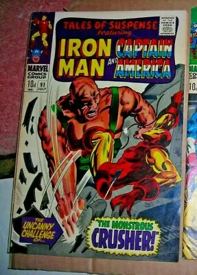 Buy Tales Of Suspense # 91 MARVEL COMICS JULY 1967 10d GDVG ORIGIN Crusher Iron Man • 8.26£