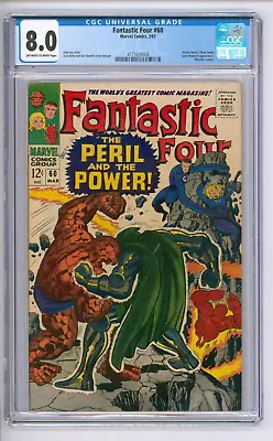 Buy Fantastic Four #60 CGC 8.0 VFN Dr Doom Vs Silver Surfer • 175£