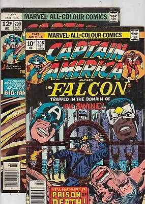 Buy Captain America 206 & 209 - Kirby - Arnim Zola - Fine/Very Fine 2 Issues For £10 • 9.99£