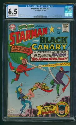 Buy The Brave And The Bold #62 CGC 6.5 Starman And Black Canary DC Comics 1965 • 106.70£