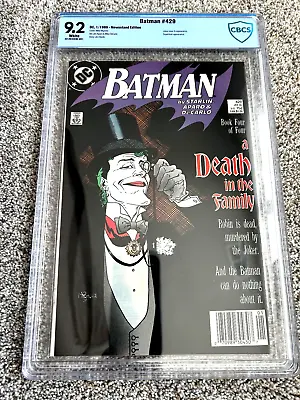 Buy Batman #429 CBCS 9.2  Newsstand Edition  A Death In The Family Part 4 • 34.36£