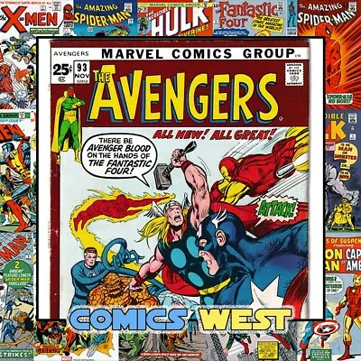 Buy AVENGERS #93 VG/FN (5.0) Kree-Skrull War! Neal Adams! 1971 • 35.62£