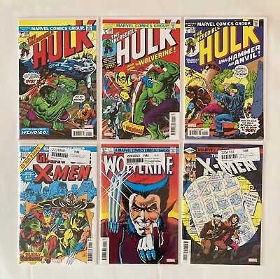 Buy Wolverine Facsimile Lot Hulk 180, 181, 182, Giant-Size X-Men 1, 141 NEW NM/NM+ • 39.57£