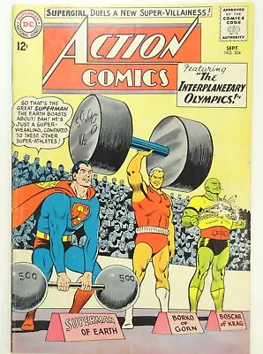 Buy Vintage Dc Action Comics No# 304 (1963) The Interplanetary Olympics • 12.01£
